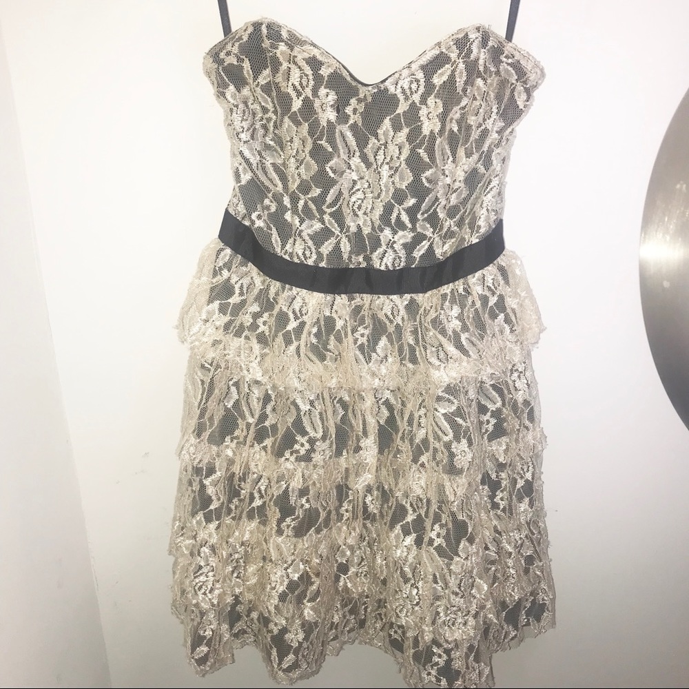 Strapless Lace Dress